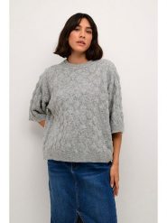 Kaffe Sweter w kolorze jasnoszarym rozmiar: XL. Szare swetry Kaffe, xl, bez wzorów, z wełny, bez ramiączek. Za 131.74 zł.