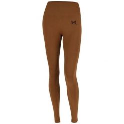 Legginsy sportowe damskie Xtreme Sportswear. Brązowe legginsy XTREME SOCKSWEAR, l, bez wzorów, z materiału, do biegania. Za 134.50 zł.