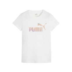 T-shirt Damski ESS+ Summer Daze. Białe t-shirty Puma, bez wzorów, bez kołnierzyka, bez ramiączek. Za 140.99 zł.