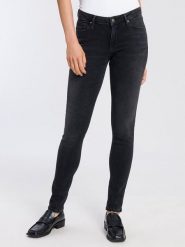 Cross Jeans Dżinsy - Skinny fit - w kolorze antracytowym rozmiar: W29/L30. Czarne jeansy Cross Jeans, l, z aplikacjami, z podwyższonym stanem. Za 96.83 zł.
