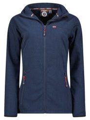 Geographical Norway Kurtka polarowa "Unicia" w kolorze granatowym rozmiar: S. Niebieskie swetry Geographical Norway, s, bez wzorów, z polaru, bez ramiączek. Za 94.95 zł.