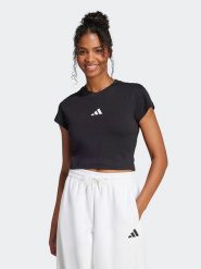 Adidas Koszulka w kolorze czarnym rozmiar: L. Czarne bluzki Adidas, l, bez wzorów, bez kołnierzyka, bez ramiączek. Za 95.69 zł.