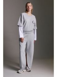 Cotton Candy Bluza w kolorze jasnoszarym rozmiar: XL. Szare bluzy Cotton Candy, xl, bez wzorów, bez kaptura. Za 156.61 zł.