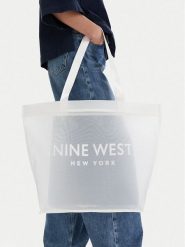 Nine West Torebka CEO-Eloura-LA374-4074 Biały. Białe shopper Nine West, bez wzorów, z materiału, bez dodatków. Za 79.99 zł.