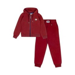 Bluza z bawełna z kaptur na czas wolny na co dzień. Czerwone bluzy LEONE 1947 APPAREL, bez wzorów, z bawełny, bez kaptura. W wyprzedaży za 89.72 zł.