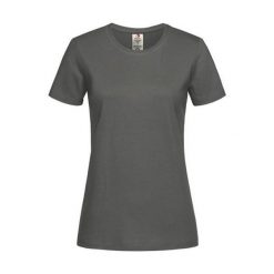 Damska Klasyczna Koszulka Organiczna O Dopasowanym Kroju. Niebieskie bluzki STEDMAN, xl, bez wzorów, klasyczne, bez kołnierzyka, bez ramiączek. Za 41.99 zł.