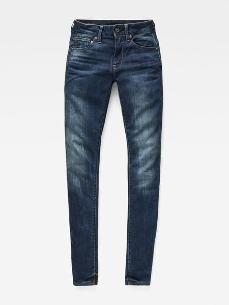 G-Star Dżinsy - Skinny fit - w kolorze granatowym rozmiar: W25/L30. Niebieskie jeansy G-Star, l, z aplikacjami. Za 334.45 zł.