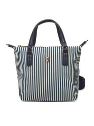 Tommy Hilfiger Torebka Poppy Summer Small Tote AW0AW17202 Granatowy. Niebieskie torebki klasyczne TOMMY HILFIGER, bez wzorów, z materiału, bez dodatków. Za 259.99 zł.