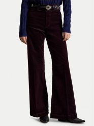 Polo Ralph Lauren Spodnie materiałowe 211B17556008 Bordowy Flare Fit. Czerwone spodnie materiałowe Polo Ralph Lauren, bez wzorów, z bawełny. Za 1,199.00 zł.