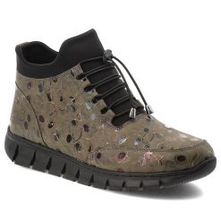 Zielone Botki Artiker Modne Obuwie Damskie. Zielone botki Artiker, bez wzorów, ze skóry, bez obcasa, bez zapięcia. Za 263.99 zł.