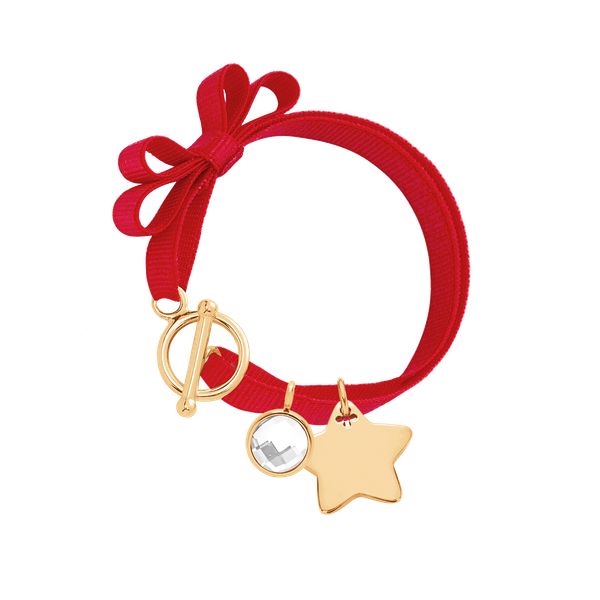 Bransoletka Santa Claus. Czerwone bransoletki Lilou, pozłacane. Za 346.00 zł.