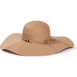 Kapelusz słomowy z ozdobnym elementem bonprix beżowy. Kapelusze marki bonprix. Za 59.99 zł.