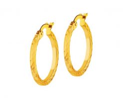 Złote kolczyki - koła, 18 mm. Żółte kolczyki Apart, złote. Za 679.00 zł.