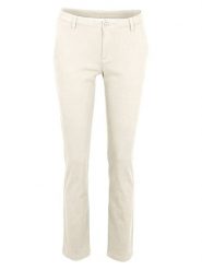 Heine Spodnie chino w kolorze kremowym rozmiar: 48. Brązowe spodnie materiałowe Heine, na co dzień, bez wzorów. Za 48.95 zł.