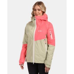 Damska wodoodporna kurtka hardshell Kilpi MAMBA-W. Brązowe kurtki sportowe Kilpi, xs, bez wzorów, z hardshellu, bez kaptura, trekkingowe. Za 835.17 zł.