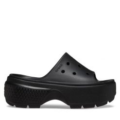 Klapki Crocs. Czarne klapki Crocs, bez wzorów, bez obcasa. Za 199.99 zł.