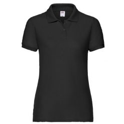Koszulka Polo Damska. Czarne koszulki polo FRUIT OF THE LOOM, bez wzorów, bez ramiączek. Za 78.99 zł.