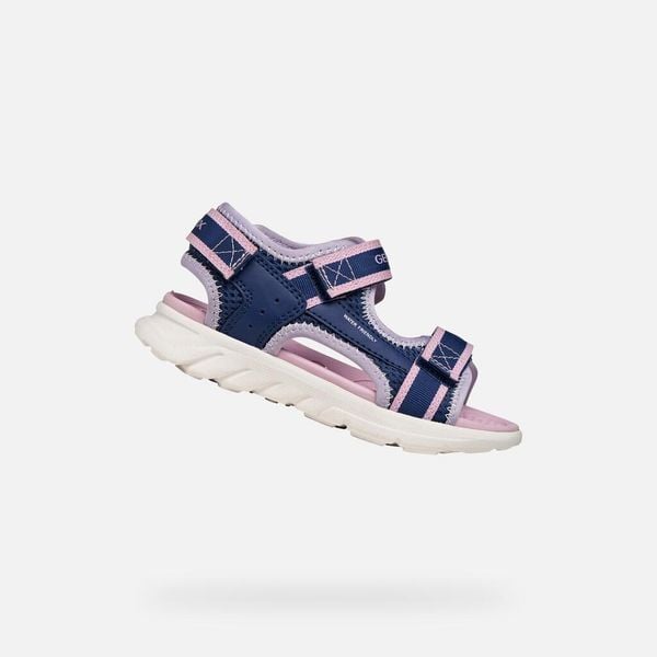 Sandały GEOX J SANDAL AIRADYUM GI Niebieski. Czerwone sandały Geox, bez wzorów, z syntetyku, bez obcasa, bez zapięcia. Za 232.99 zł.