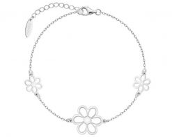 Bransoletka srebrna - kwiaty. Szare bransoletki Apart, srebrne. Za 189.00 zł.