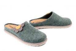 INBLU CS-43 068 zielony, kapcie damskie. Zielone obuwie domowe Inblu, bez wzorów, bez zapięcia. Za 98.99 zł.