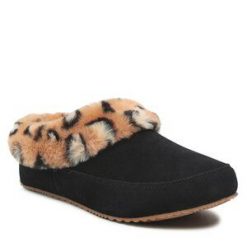 Kapcie Sorel. Czarne obuwie domowe Sorel, bez wzorów, bez zapięcia. Za 419.99 zł.
