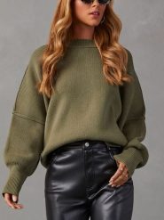LA Angels Sweter w kolorze khaki rozmiar: L. Brązowe swetry LA Angels, l, bez wzorów, bez ramiączek. Za 152.99 zł.
