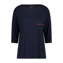Damska koszulka z rękawem 3/4 CMP. Niebieskie bluzki CMP, bez wzorów, z materiału, sportowe, bez kołnierzyka, bez ramiączek. Za 225.00 zł.