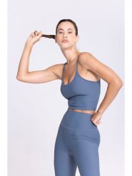 Onamaste Top sportowy w kolorze niebieskim rozmiar: L/XL. Niebieskie koszulki sportowe Onamaste, bez wzorów, z materiału, bez ramiączek, outdoorowe. Za 126.99 zł.