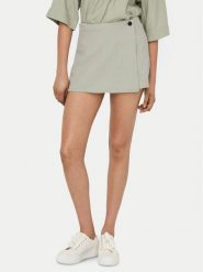 ONLY Spódnico-szorty Caro 15338905 Zielony Regular Fit. Zielone spódnice Only, l, bez wzorów, ze lnu, mini. Za 79.99 zł.