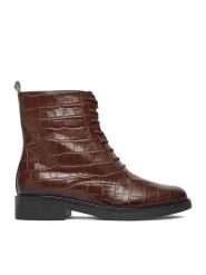 Gino Rossi Trzewiki C-ADELE-25217 Brązowy. Brązowe botki Gino Rossi, bez wzorów, ze skóry, bez obcasa, na płaskiej podeszwie, bez zapięcia. Za 349.99 zł.