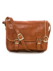 Lia Biassoni Skórzana torebka w kolorze jasnobrązowym - 26 x 19 x 12 cm rozmiar: onesize. Brązowe torby na ramię Lia Biassoni, bez wzorów, z materiału, na ramię, bez dodatków. Za 332.24 zł.