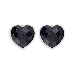 Kolczyki Mini Icons serca z czanym brokatowym kryształem, posrebrzane. Czarne kolczyki Lilou, posrebrzane. Za 189.00 zł.