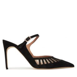 Klapki MALONE SOULIERS. Czarne klapki MALONE SOULIERS, bez wzorów, bez obcasa. Za 1,839.00 zł.
