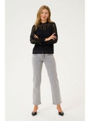 Kaffe Bluzka w kolorze czarnym rozmiar: 36. Czarne bluzki Kaffe, bez wzorów, z koronki, bez kołnierzyka, bez ramiączek. Za 86.99 zł.