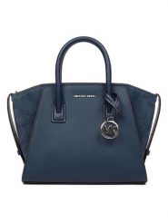 Michael Kors Skórzana torebka w kolorze granatowym - 31 x 19 x 13 cm rozmiar: onesize. Niebieskie torby na ramię Michael Kors, bez wzorów, z materiału, przez ramię, bez dodatków. Za 876.46 zł.