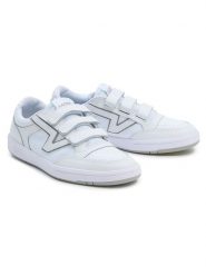 Vans Skórzane sneakersy "Lowland CC V" w kolorze białym rozmiar: 40,5. Białe trampki Vans, bez wzorów, bez zapięcia. Za 136.45 zł.