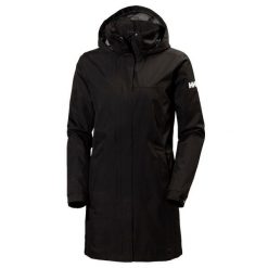Długi płaszcz damski Helly Hansen Aden. Czarne płaszcze CMP, bez wzorów, bez kaptura. Za 669.00 zł.