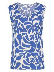 Sublevel Bluzka w kolorze niebiesko-białym rozmiar: M. Niebieskie bluzki Sublevel, m, bez wzorów, z wiskozy, bez kołnierzyka, bez ramiączek. Za 43.99 zł.