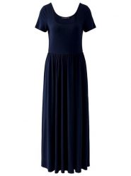 Oui Sukienka w kolorze granatowym rozmiar: 40. Niebieskie sukienki Oui, bez wzorów, bez kołnierzyka, bez ramiączek, maxi. Za 304.99 zł.