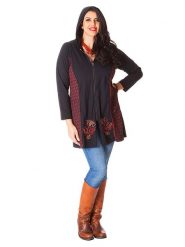 Aller Simplement Bluza w kolorze czarno-czerwonym rozmiar: 42/44. Czarne bluzy sportowe Aller Simplement, bez wzorów, z bawełny, bez kaptura. Za 136.45 zł.