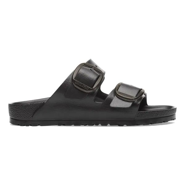 BIRKENSTOCK Arizona Big Buckle EVA Black Klapki damskie. Czarne klapki Birkenstock, bez wzorów, z tworzywa sztucznego, bez obcasa. Za 209.99 zł.