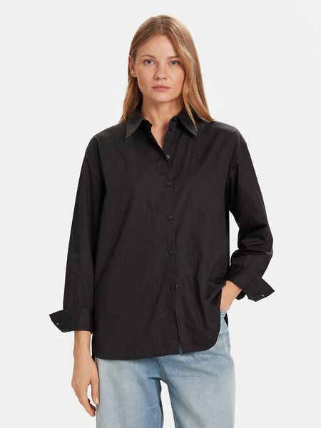 Calvin Klein Jeans Koszula LV044D167G Czarny Relaxed Fit. Czarne koszule Calvin Klein Jeans, xs, bez wzorów, z bawełny, bez kołnierzyka, bez ramiączek. Za 439.99 zł.