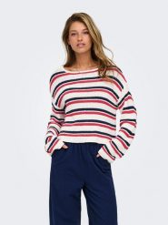 ONLY Sweter w kolorze białym rozmiar: L. Białe swetry Only, l, bez wzorów, bez ramiączek. Za 75.16 zł.