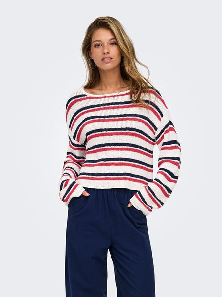 ONLY Sweter w kolorze białym rozmiar: L. Białe swetry Only, l, bez wzorów, bez ramiączek. Za 106.87 zł.