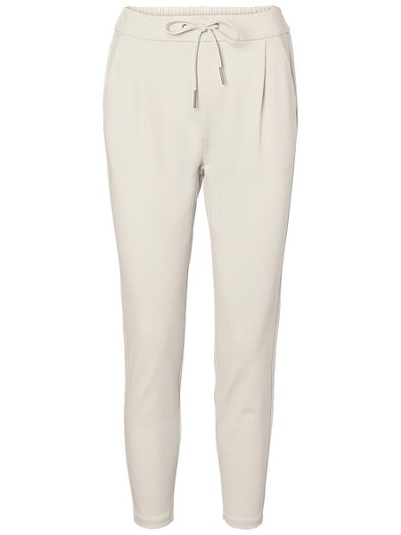 Vero Moda Spodnie "Eva" w kolorze kremowym rozmiar: M/L32. Brązowe spodnie materiałowe Vero Moda, na imprezę, l, bez wzorów, z materiału, z podwyższonym stanem. Za 74.46 zł.