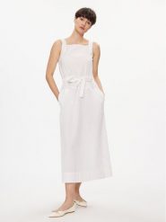Max Mara Leisure Sukienka letnia Panfilo 2416221068 Biały Regular Fit. Białe sukienki Max Mara Leisure, na lato, bez wzorów, z bawełny, bez kołnierzyka, bez ramiączek. Za 579.99 zł.
