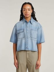 G-Star Koszula dżinsowa w kolorze błękitnym rozmiar: XL. Niebieskie koszule G-Star, xl, bez wzorów, z bawełny, retro, bez kołnierzyka, bez ramiączek. Za 209.82 zł.