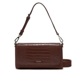 Torebka Calvin Klein. Brązowe torebki klasyczne Calvin Klein, bez wzorów, bez dodatków. Za 299.99 zł.