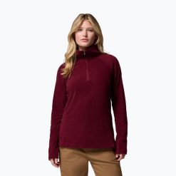 Bluza polarowa damska Columbia Glacial IV 1/2 Zip. Czerwone bluzy Columbia, bez wzorów, z polaru, bez kaptura. Za 139.99 zł.