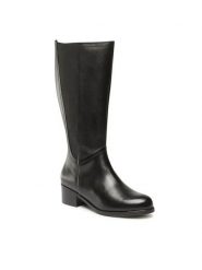 Go Soft Kozaki RST-AUGUSTA-11A Czarny. Czarne kozaki GO SOFT, ze skóry, bez obcasa, na słupku, bez zapięcia. Za 379.99 zł.